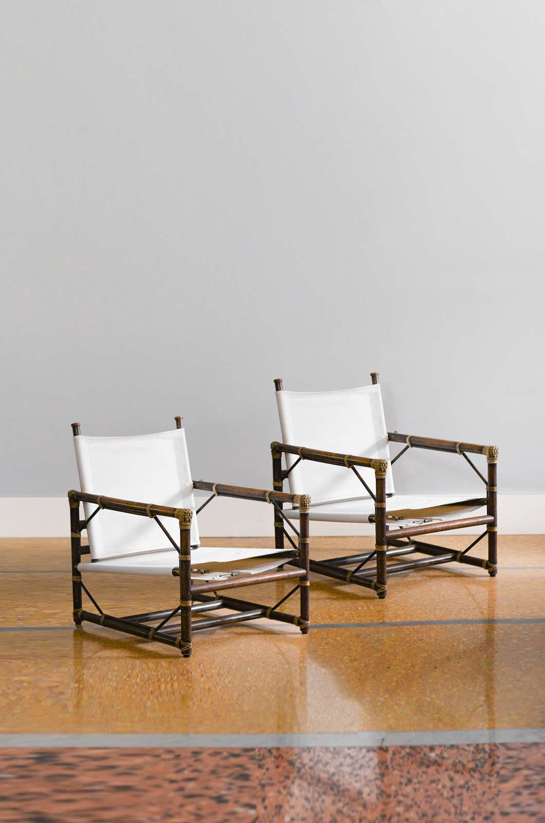 Pair of armchairs McGuire - San Francisco 1970