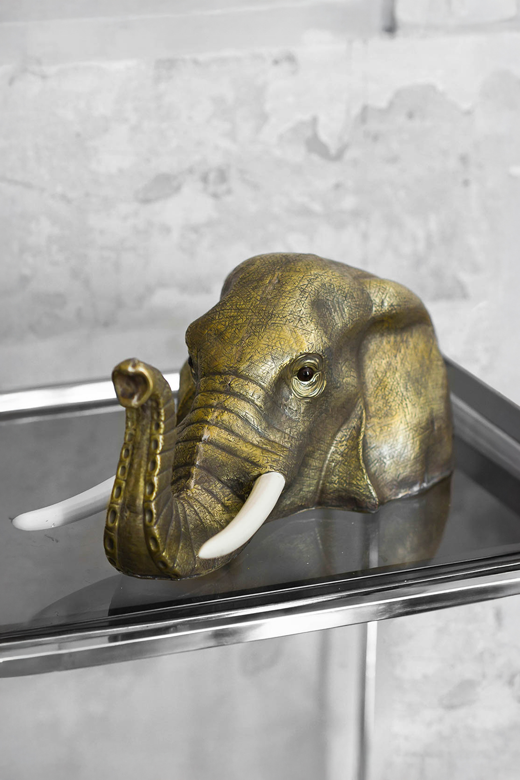 Elephant head in brass - Edizioni Molto - Animalia Serie