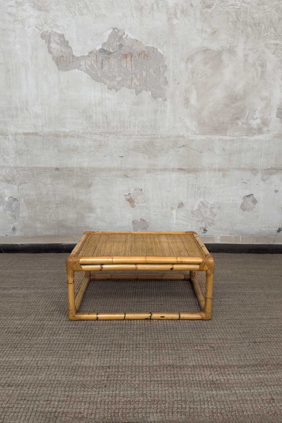 Bamboo, rattan and wicker coffee table – 1960s