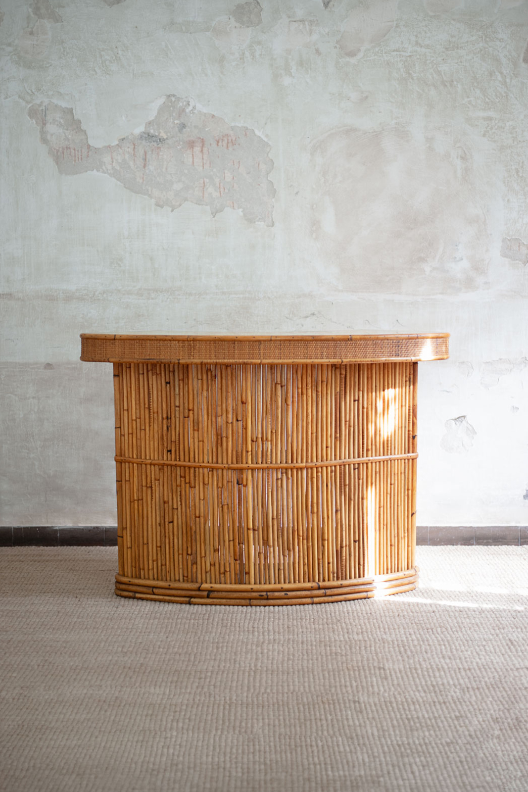Bamboo bar cabinet - 1980s